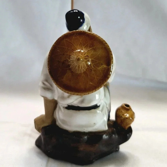 VINTAGE WANJIANG CHINA CHINESE SHIWAN MUDMAN FISHERMAN 5" FIGURINE SEE PHOTOS - Picture 16 of 16